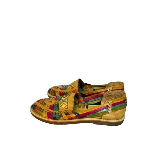 Calzado Ortega Lissandra Womens Sandals Huraches Rainbow Leather Made Mexico 7.5 - Picture 2 of 8